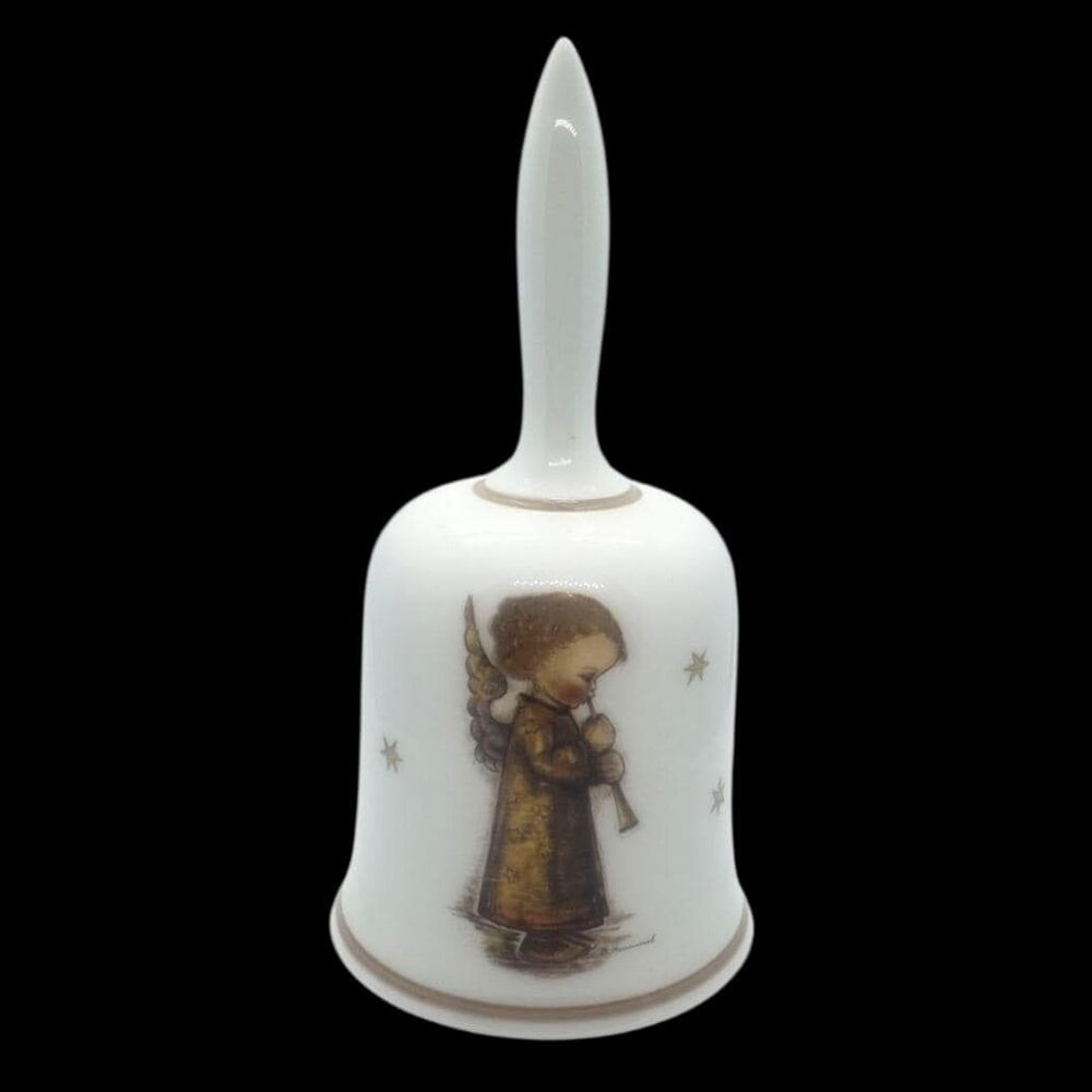Sister Berta Hummel Christmas 1972 Porcelain Bell Schmid Bros Angel with Horn 6"